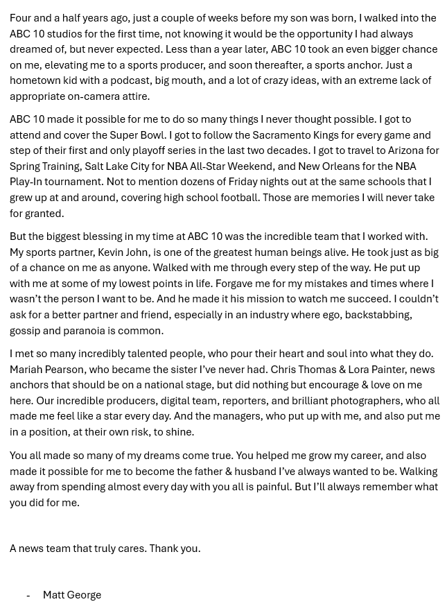 Matt George tweet media