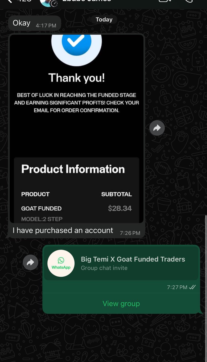 Temidire_right's tweet photo. Decided to create a private community for all who purchase an account with @GoatFunded using my link 

No matter how small the account is you gain access.  

https://t.co/ylYZAeVbxe

You can get a 5k for $17 today and join us let’s get funded 

If you any issues simply tag me in the comments of this post I will address any concerns/ issues 

Again if you don’t have any account in big 2026. Shame on you 🌚🌚
