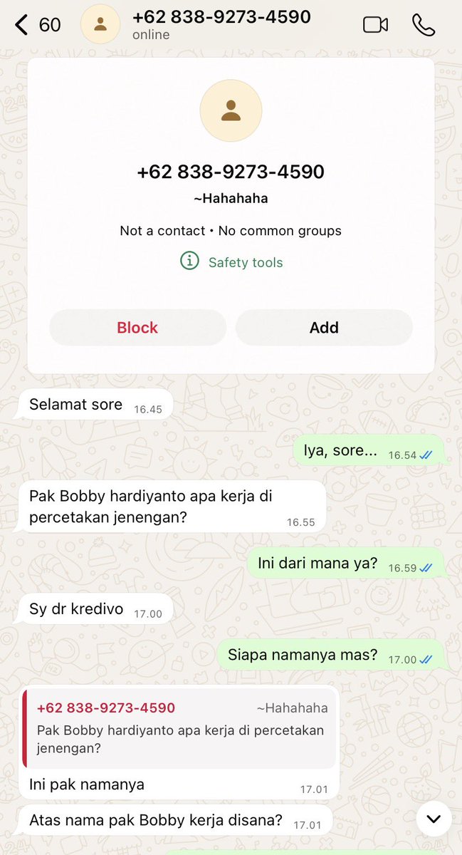 hasyimmah's tweet image. Kredivo itu perusahaan apa sih? Karyawannya kalau WA nggak sopan begini?

Tanya-tanya internal perusahaan orang lain tapi nggak sopan kayak gini.