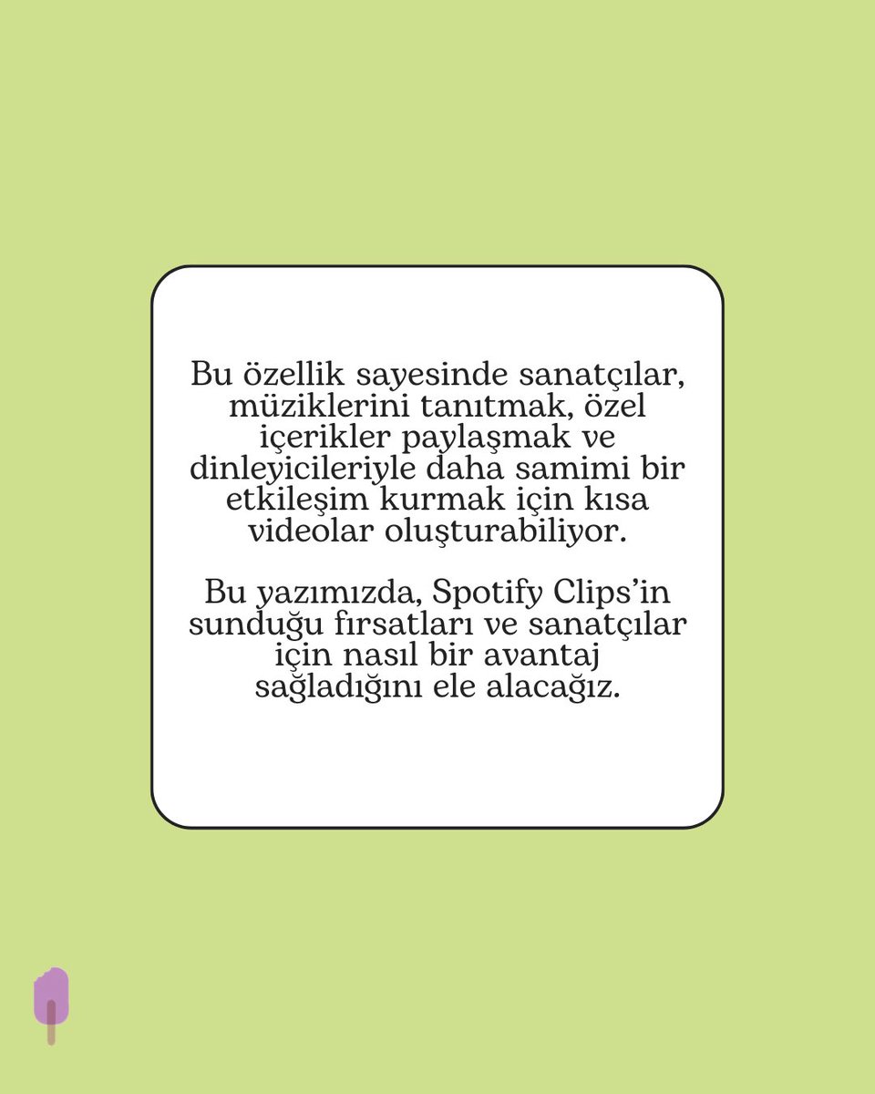 Sanatçıların kısa videolarla hayranlarıyla daha derin bir bağ kurmasını sağlayan #SpotifyClips’in sunduğu fırsatları ve sanatçılar için yarattığı avantajları ele aldığımız #blog yayında! 📹

eglencefabrikasi.com/2025/02/10/spo…