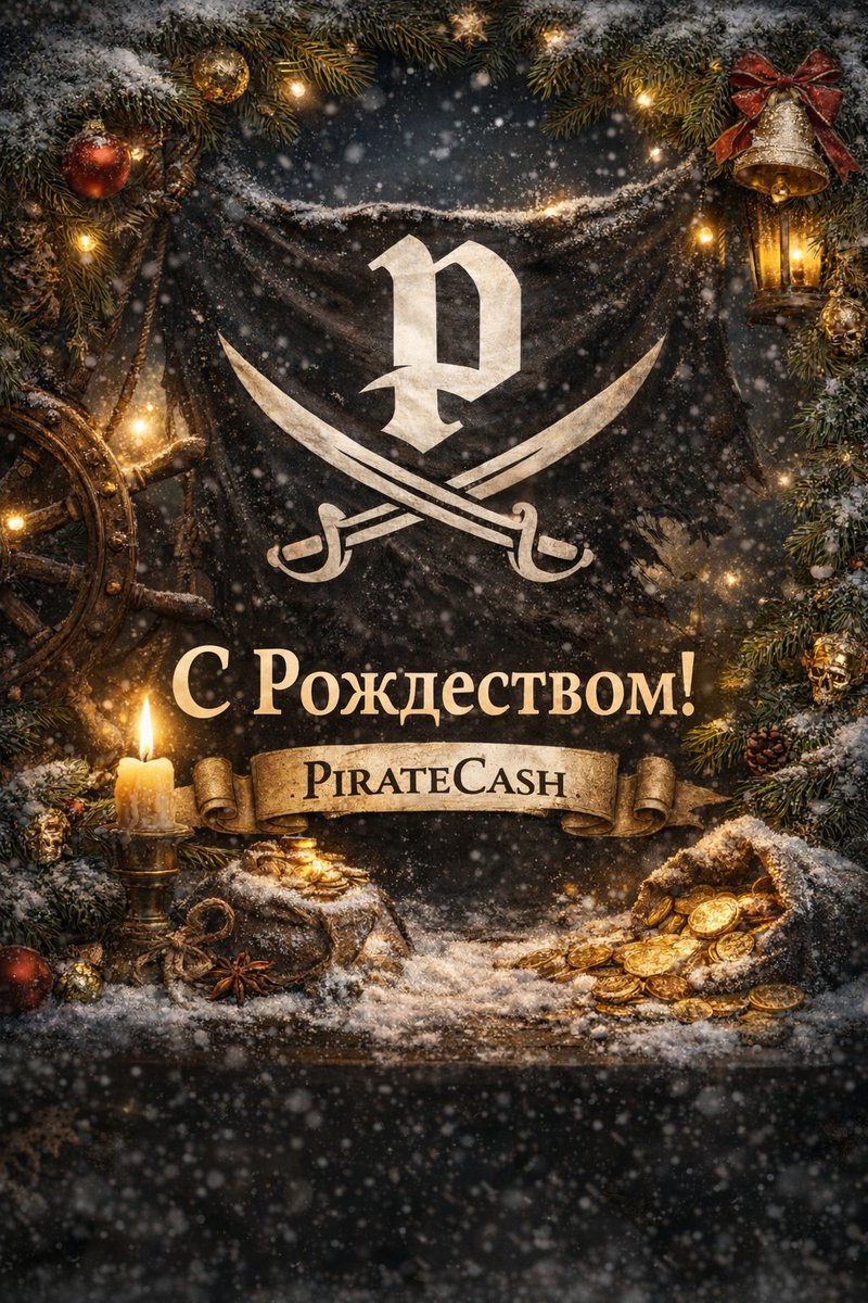 🏴‍☠️ Merry Christmas!
May this holy day bring peace to your heart, light to your path,
and strength to sail through any storm.
Stay true to your course — we sail together.
⚓ PirateCash