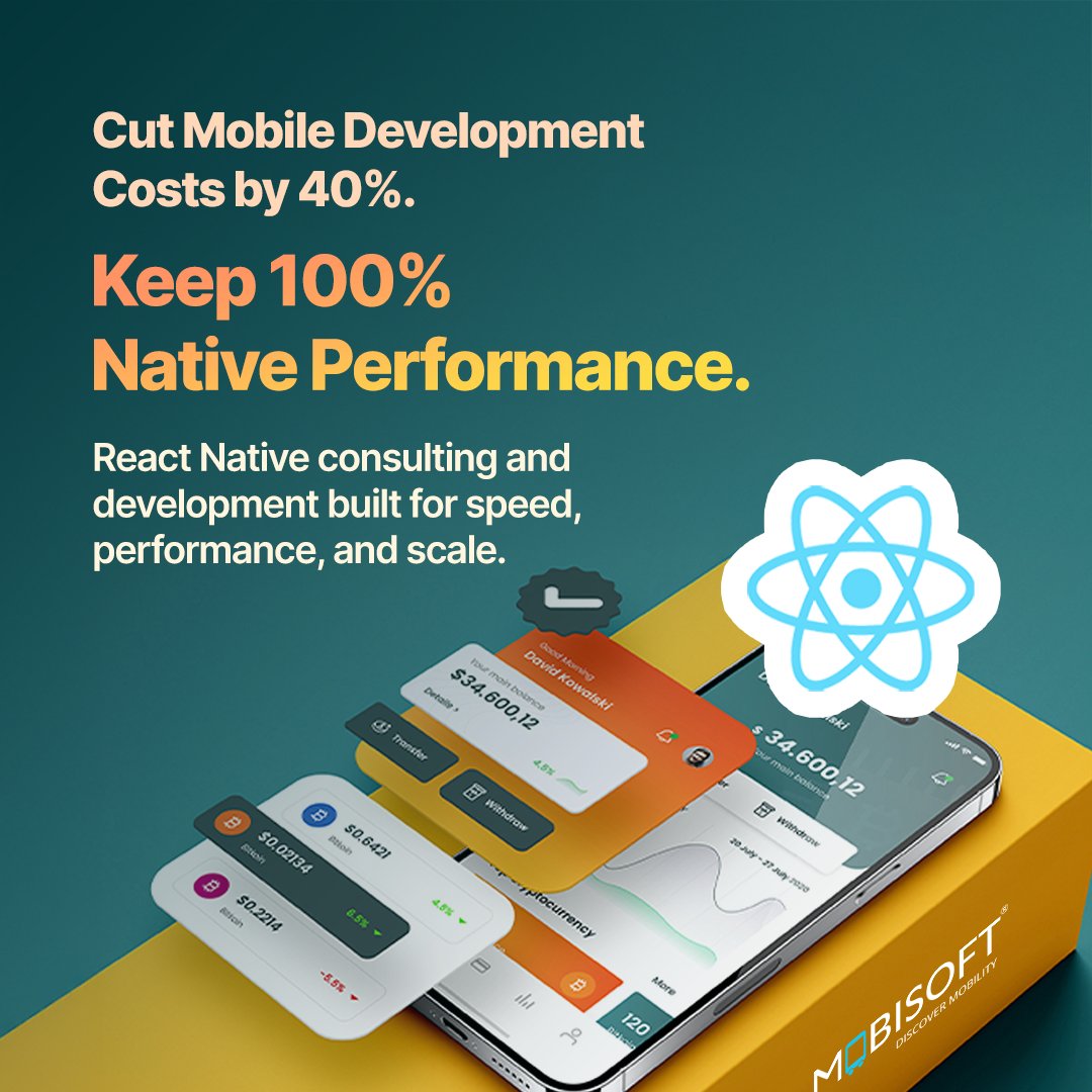 MobisoftInfo's tweet image. 𝐁𝐮𝐢𝐥𝐝 𝐲𝐨𝐮𝐫 𝐦𝐨𝐛𝐢𝐥𝐞 𝐚𝐩𝐩 𝐨𝐧𝐜𝐞. 𝐒𝐜𝐚𝐥𝐞 𝐢𝐭 𝐞𝐯𝐞𝐫𝐲𝐰𝐡𝐞𝐫𝐞.
React Native helps you launch faster without compromising performance or experience.
𝐓𝐚𝐥𝐤 𝐭𝐨 𝐎𝐮𝐫 𝐄𝐱𝐩𝐞𝐫𝐭𝐬: zurl.co/X8LEd 

#ReactNativeDevelopment #CrossPlatformApps