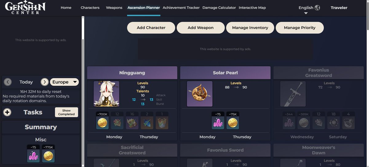 Уже сто лет использую и довольна
genshin-center.com/planner
