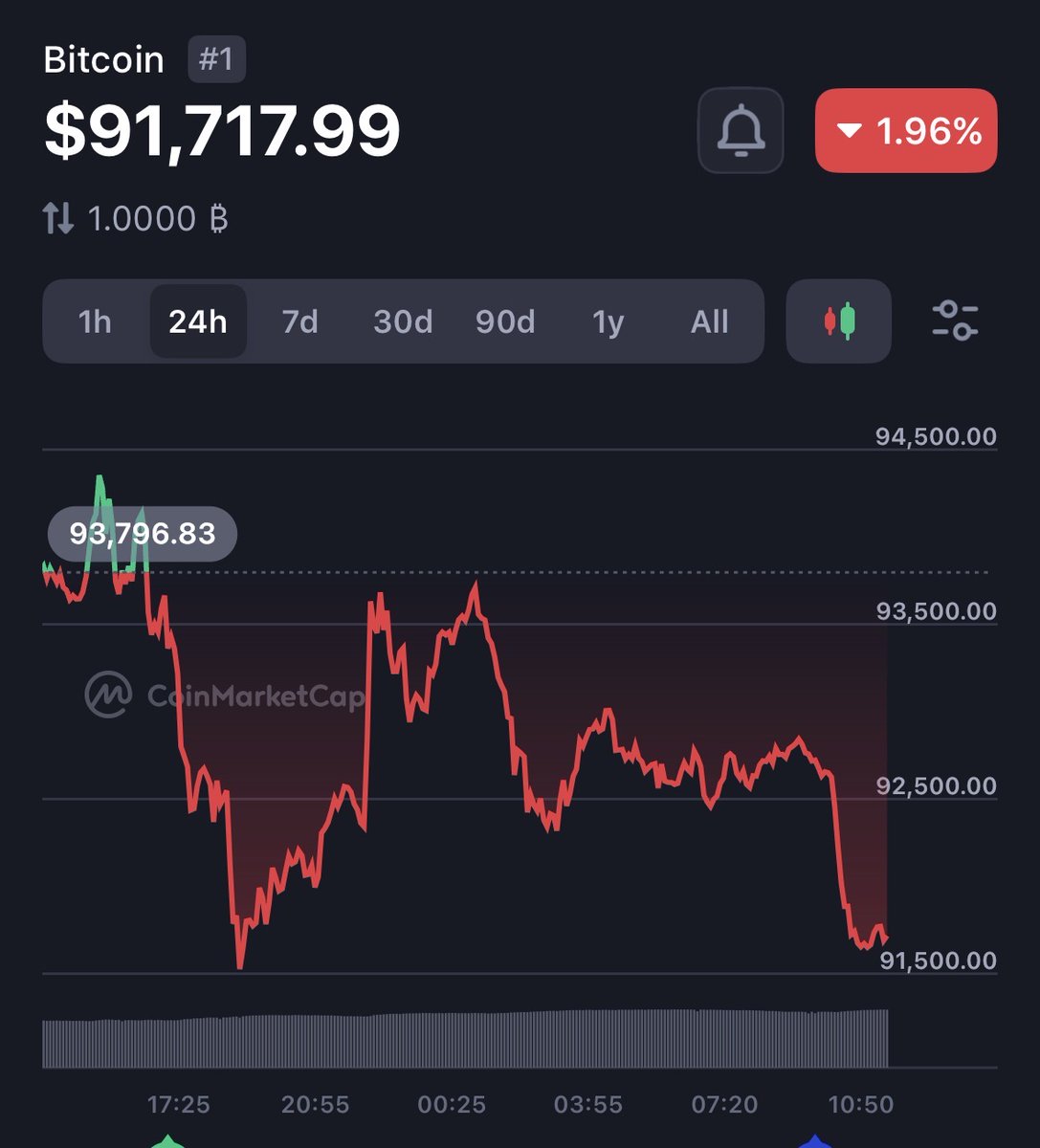 BITCOIN DROPS TO $91,000!!