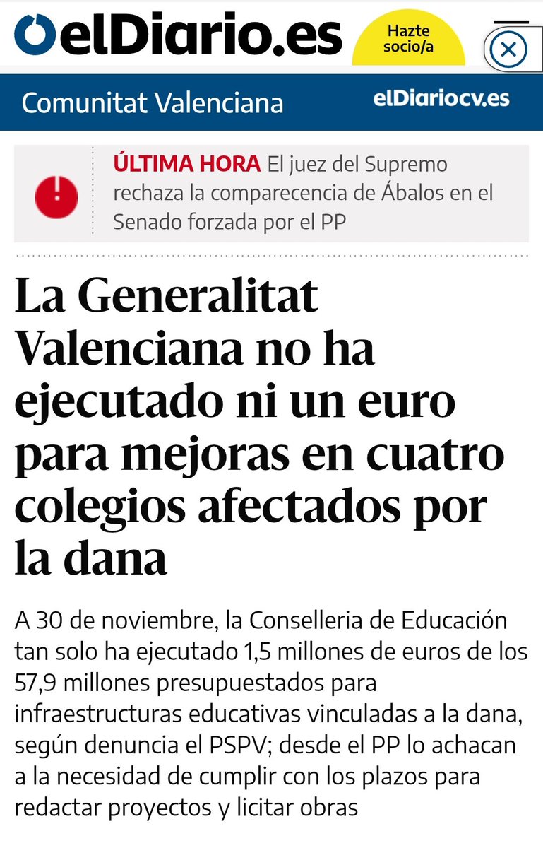 josevico4's tweet image. Os cuento esto:

En la zona de la Dana, después de 14 meses, hay colegios con desperfectos, algunos incluso en barracones.

Bien, de un presupuesto de 2.364 millones para la reconstrucción solo 57 fueron para rehabilitar los colegios e institutos.

De esos 57 solo se ha ejecutado…