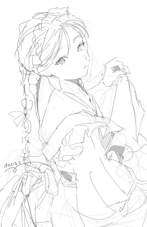 着物とエプロンにする