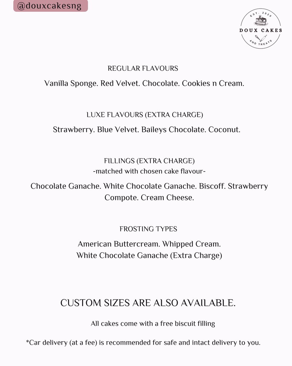 Doux Cakes and Treats tweet media