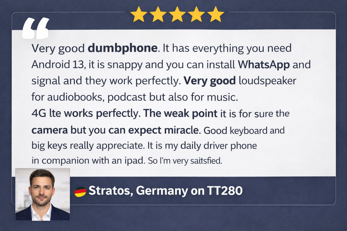 Smart, simple and reliable – that’s the TTfone experience.

#TTfone #easytousephones #userexperience #userreview #testimonial
