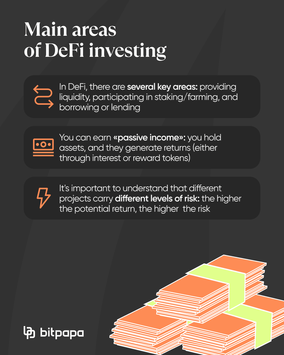 Bitpapa_com's tweet image. ⭐️ DeFi (Decentralized Finance) refers to decentralized financial services that are not regulated by the government or banks. This system gained popularity alongside the development of altcoins.

Bitpapa compared the pros and cons of this decentralized financial system.