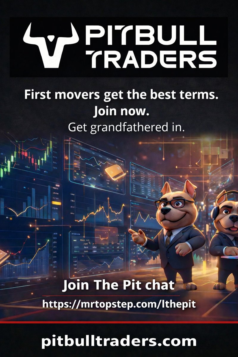 🚨 The goal is simple: get traders funded and to payouts. The Pit chat plus Pitbull Traders institutional tools is how we’re building it. Join early.
#NQ_F mrtopstep.com/l/thepit