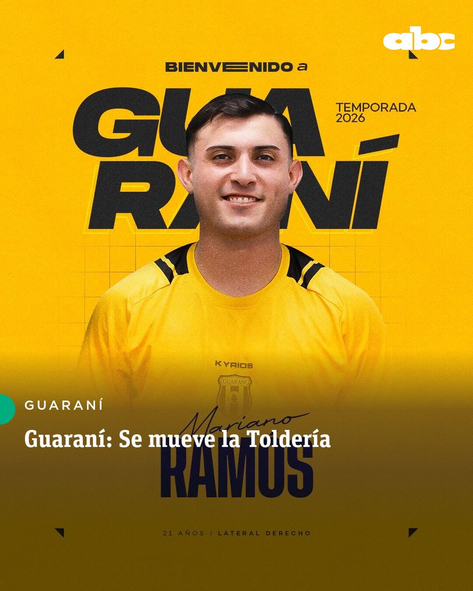 #Guaraní Guaraní dio la bienvenida ayer al lateral argentino Mariano Ramos y avanza en la contratación del talentoso Teodoro Arce.

👉Leé más: abc.com.py/deportes/futbo…