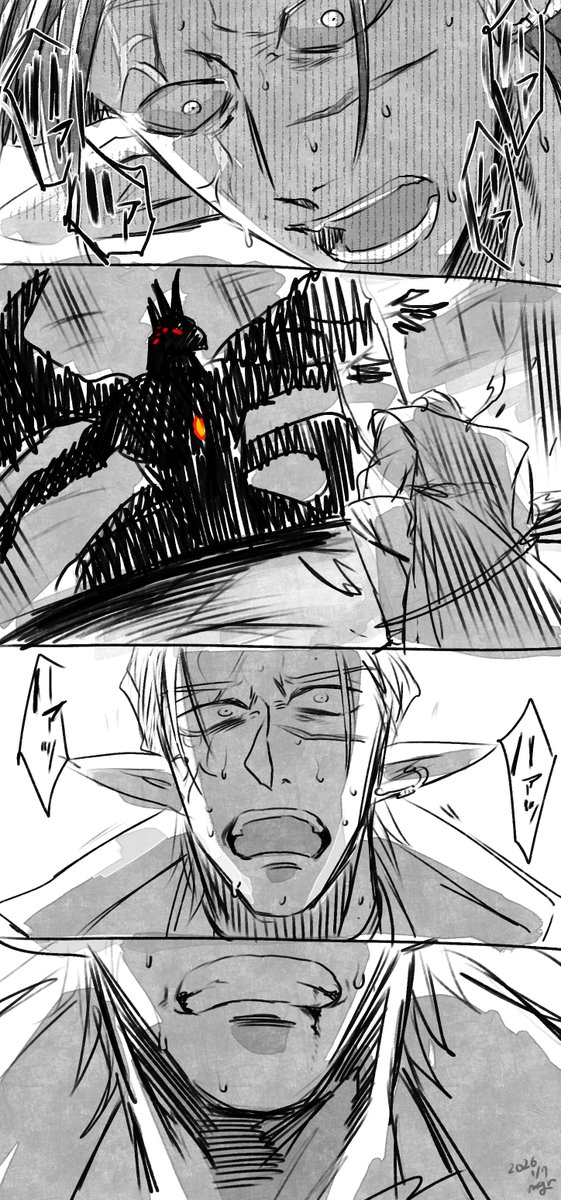 maguro_gyozyou's tweet image. 妄想落書き。
オーナーから倒してほしいと言われて倒せなかったときのタイラントの絶望がでっかいと嬉しいなっていう