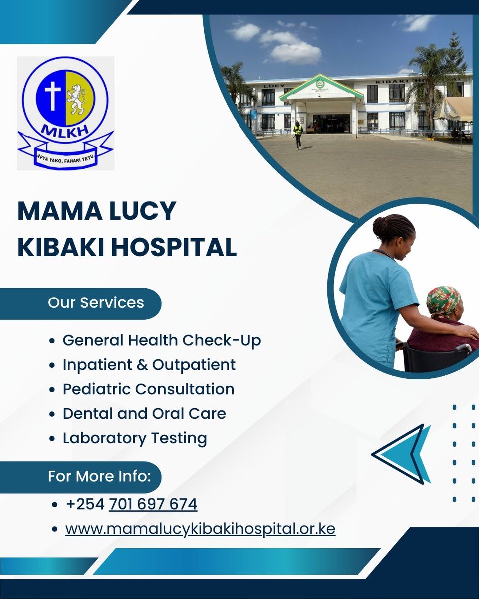 Karibuni to Mama Lucy Kibaki Hospital—your trusted partner in delivering compassionate and professional healthcare in Eastlands, Nairobi City County.
Visit our website for more info:
mamalucykibakihospital.or.ke