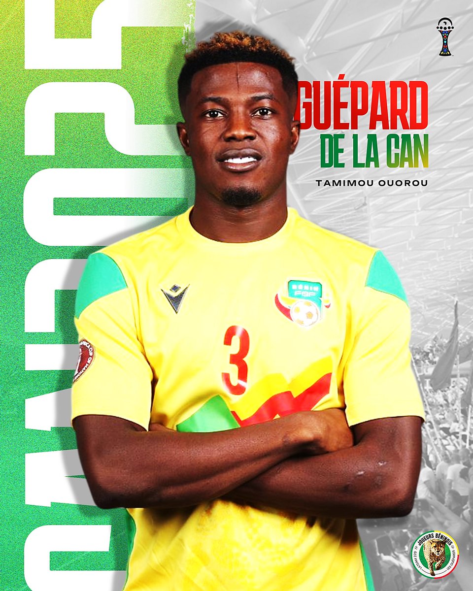 JoueursBJ's tweet photo. 𝗧𝗔𝗠𝗜𝗠𝗢𝗨 𝗢𝗨𝗢𝗥𝗢𝗨🇧🇯 est notre 𝗚𝗨𝗘́𝗣𝗔𝗥𝗗 𝗗𝗘 𝗟𝗔 𝗖𝗔𝗡. 👏🏾🥇

L’ancien capitaine de la sélection U20 a été celui qui a le plus séduit notre rédaction.

Latéral gauche au premier match puis latéral droit pour les trois autres matchs, le joueur de 22 ans a disputé 385 minutes de très bonne qualité (sur 390 minutes possibles).

L’avenir est prometteur.🌟