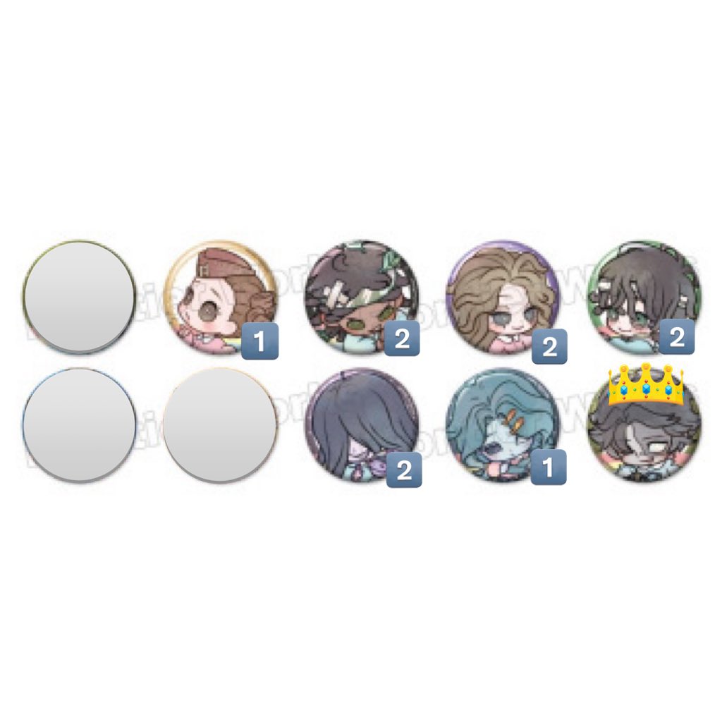 交換・譲渡】第五人格 ようちえん 幼稚園 缶バッジ ♡譲…空軍