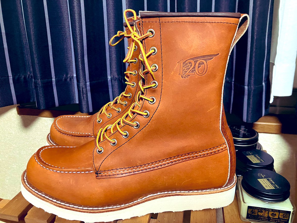 PSO2_xion10's tweet image. レッドウイング877 120周年刻印入り納品完了✨履き心地◎オロレガシー◎ロマン◎脱ぎ履き×(ﾉ∀`)ﾀﾊｰ
欲しかった最後の1足なので大切に育ててつつ履き倒してみせる…
#レッドウイング