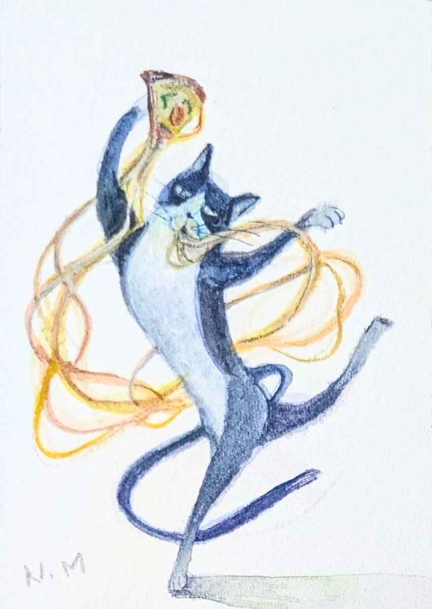 hamanyan69's tweet image. ピザから伸びるチーズが止まらなくてどうしようもないから踊るしかなかったのだ