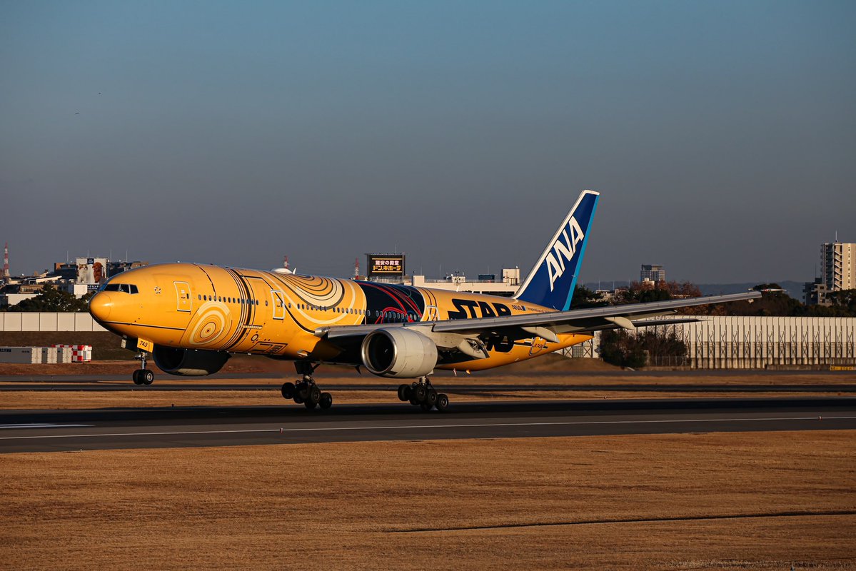ANA JA743A B777-200 C-3POカラー 伊丹空港ラストフライト👋 高校生の