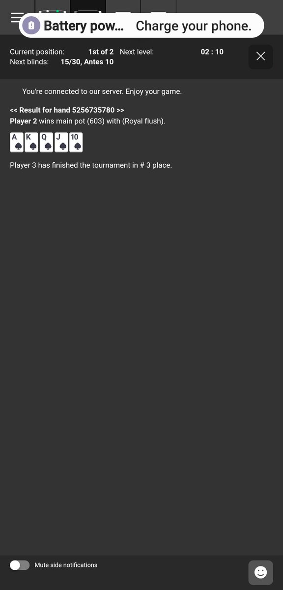 MainestreamerX1's tweet photo. @Bovada_Casino Got a royal flush earlier today, in spades even. https://t.co/Fz7U7ru73j