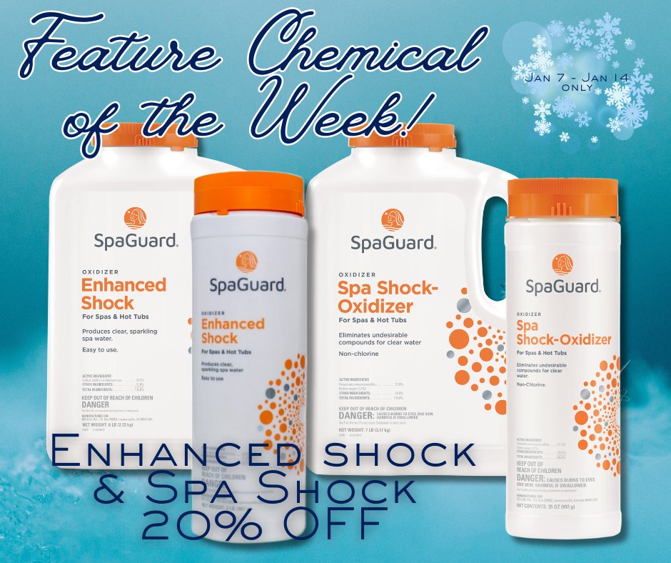LeisurePoolJax's tweet image. Warm Up Your Winter: January Savings on Hot Tub Shock!
#SpaGuard #BioGuard 💙
