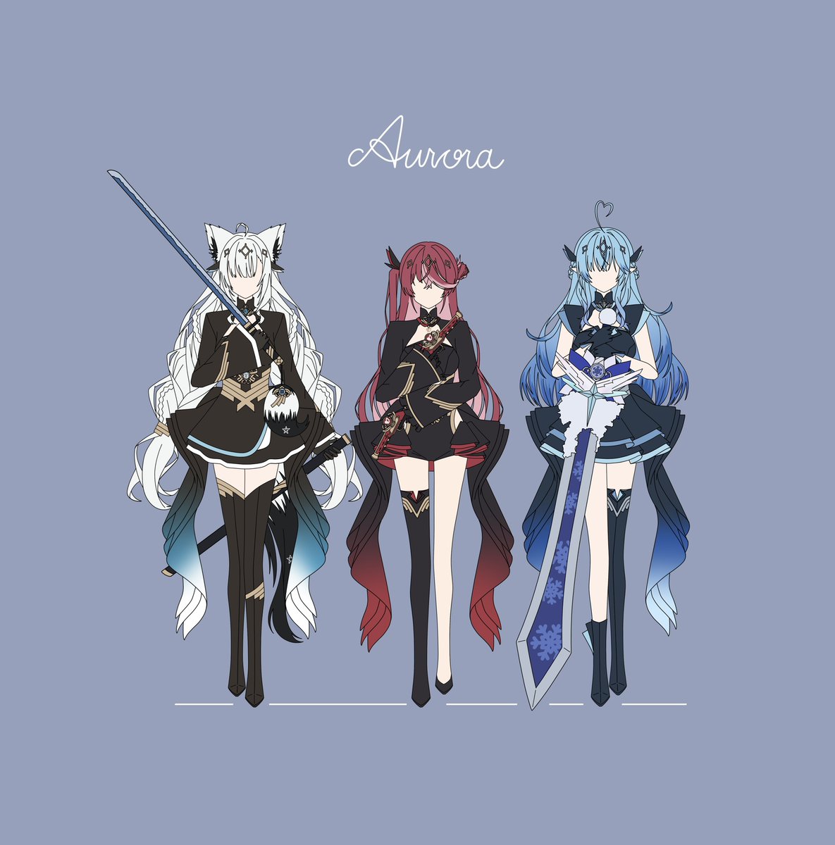 チーム・アウロラ 壁紙風
#絵フブキ #マリンのお宝 #らみあーと