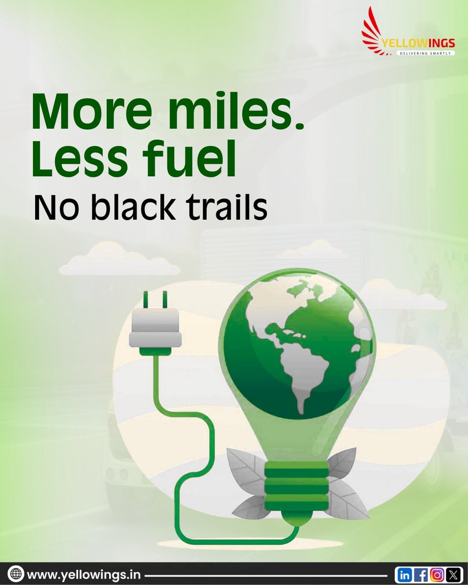 _yellowings_'s tweet image. Less noise. Lower emissions. Smarter miles. 🌱⚡

Yellowings delivers efficiency with purpose—clean, quiet, future-ready logistics.

#GreenLogistics #EVLogistics #CleanMobility #LastMileDelivery #NetZero #SmartLogistics #EVIndia