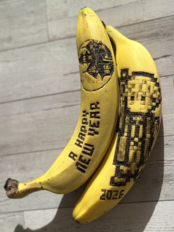 現代アート エルハラール 美和　直筆サイン『いたずらなバナナ1』1025A 現代アート エルハラール 美和 直筆サイン『いたずらなバナナ1』1025A