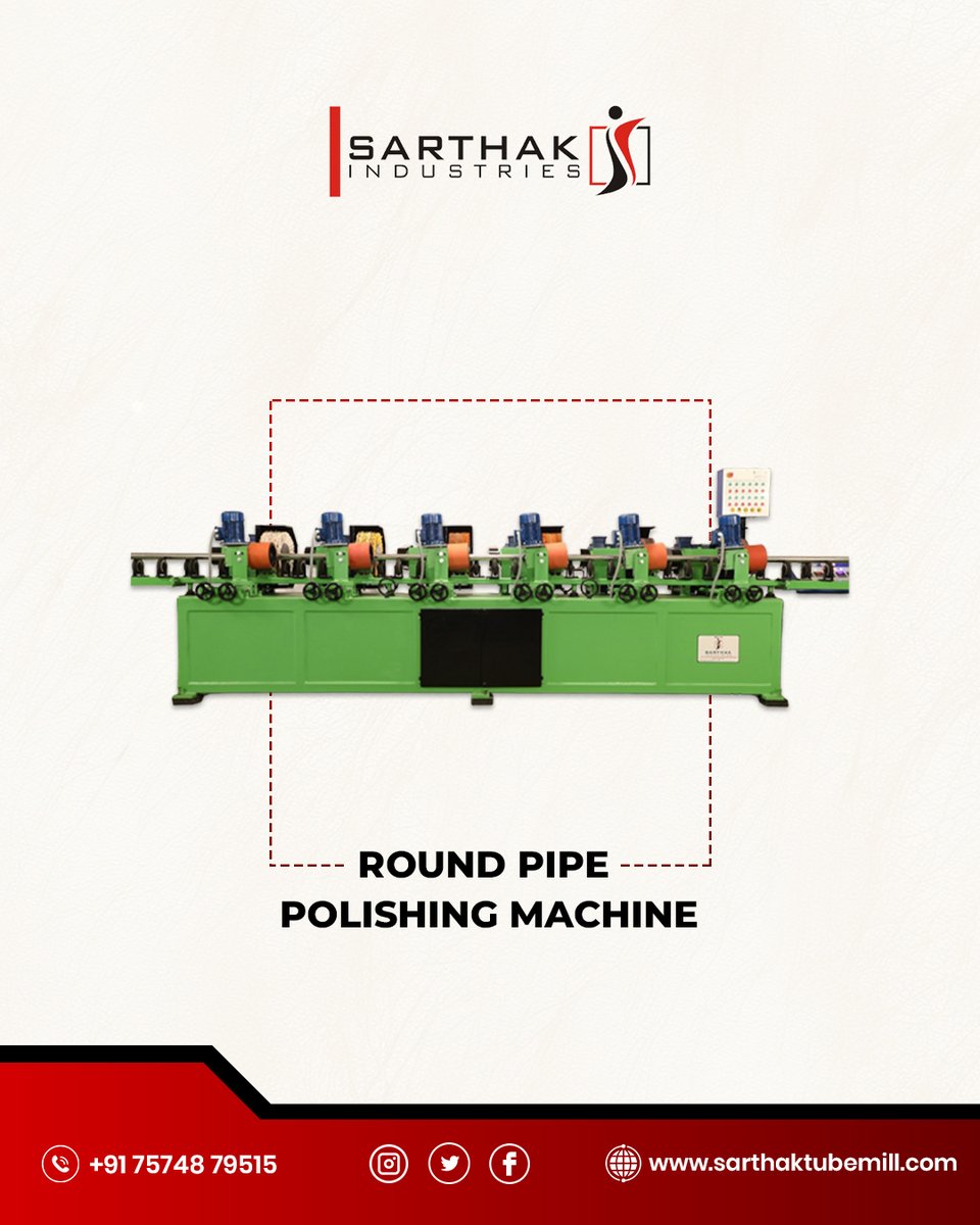 sarthaktubemil's tweet image. Buy Round Pipe Polishing Machine.

📱+9175748 79515
📍Plot No-116, Rudra Industrial Park, B/H N.K Industrial Park-1, Canal Road, Bakrol-Bujrang, Ahmedabad, Ahmedabad, India, Gujarat
💬wa.me/+917574879515
🌐sarthaktubemill.com/accessories

#sarthakindustries #Stainlessstell #Roundpipe