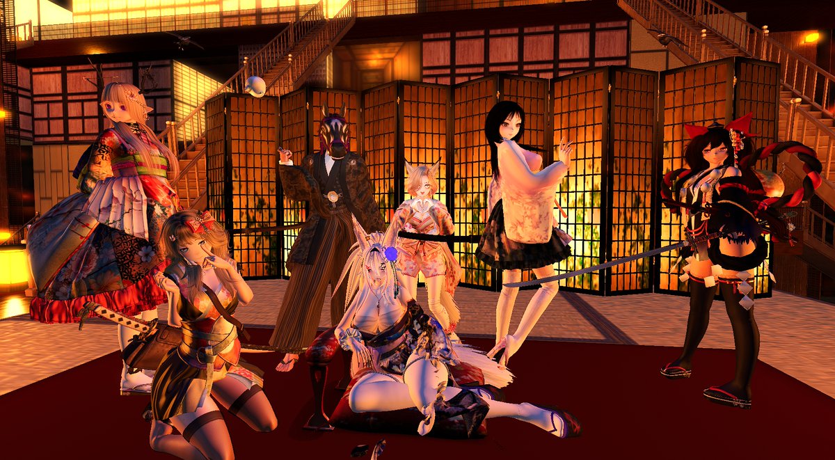 記念写真誘ってもらって
みんなでパシャリ！
がんばって撮ったー！ｗ
#secondlife