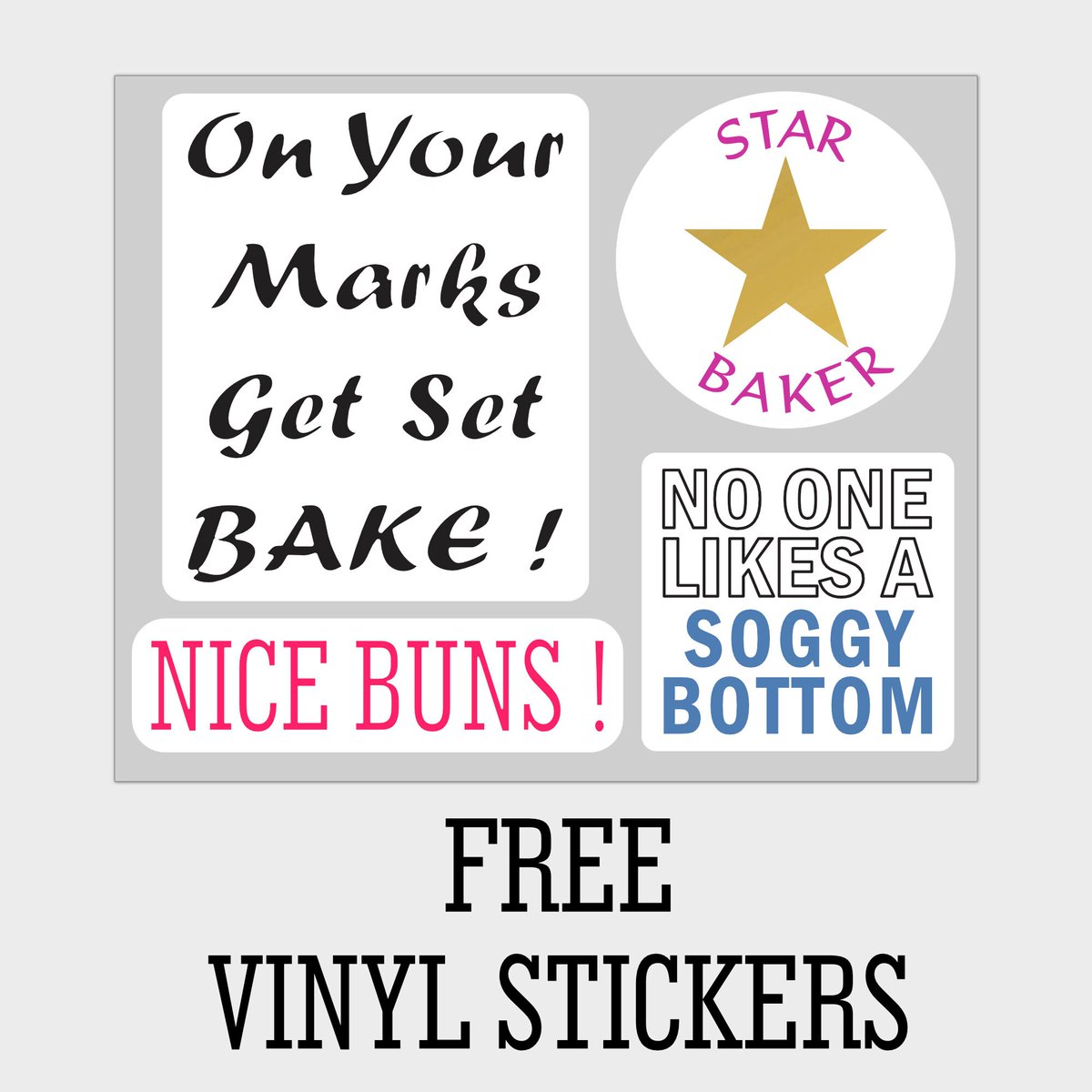 Clever_Gifts's tweet image. Great British Bake Off style apron, GBBO, Bake Off Gift, FREE Vinyl Stickers. tuppu.net/c2f6cd1a  #ChristmasGift