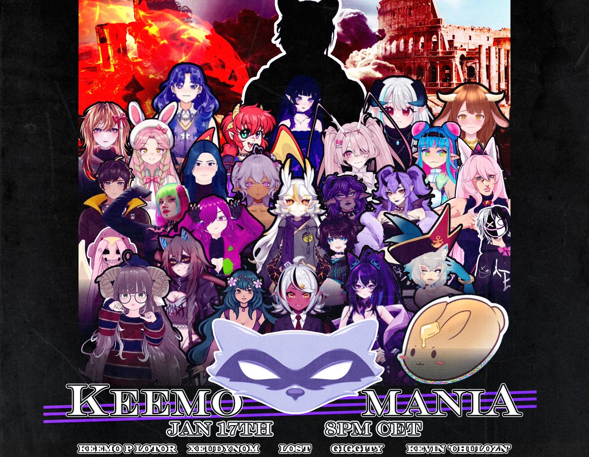 Keemo_P_Lotor's tweet image. 10 days left until my official RE-DUBET and the start of KeemoMania!! 
THE MOST EXCITING PROJECT I HAVE HAD WORKED ON.  
ft. Many vtubers from across the world!! 

 Keemo P lotor REDUBET + KeemoMania kickoff!

  Jan 17th    8pm cet 

 #vtuber #debut #VtuberDebut