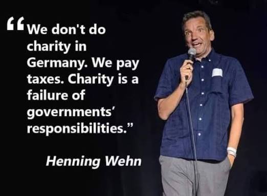 Hobbhammer24's tweet image. That's likely true. Given that Mosques are classed as charities, and most of the ones they give focus on helping the Umma (jizya) it's likely true. 

British people get taxed to death for the government to do what charities do. This Hennig Wehn quote about Germany applies.