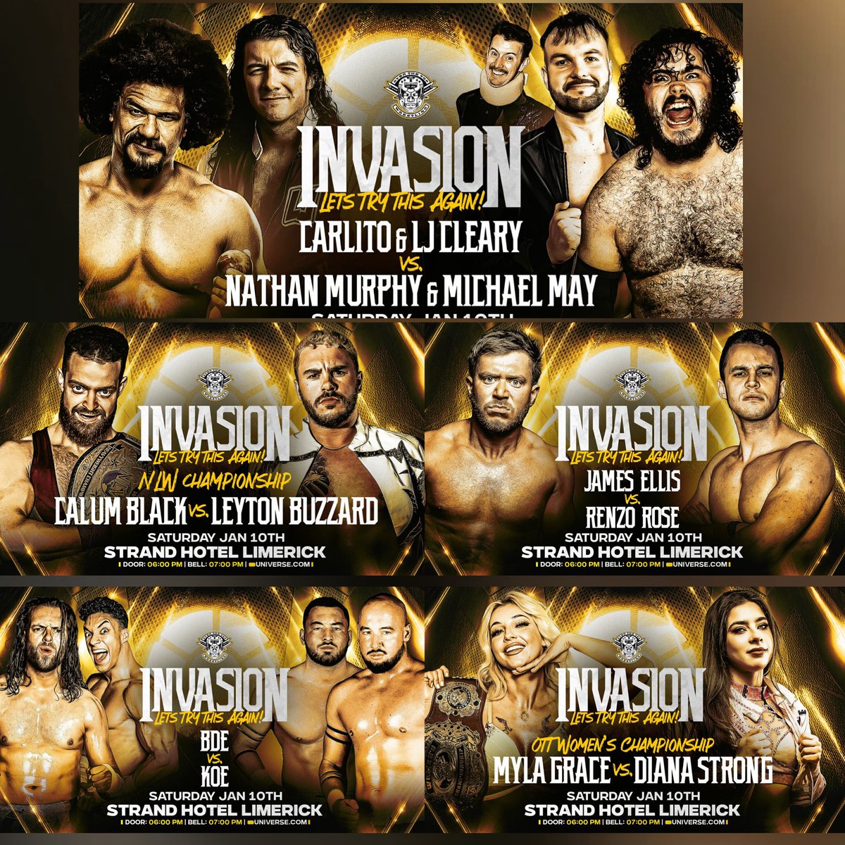 OTT_wrestling's tweet image. This Saturday!
LIMERICK!
More TBA
🎟️🎟️LIMITED TICKETS🎟️🎟️
universe.com/events/over-th…