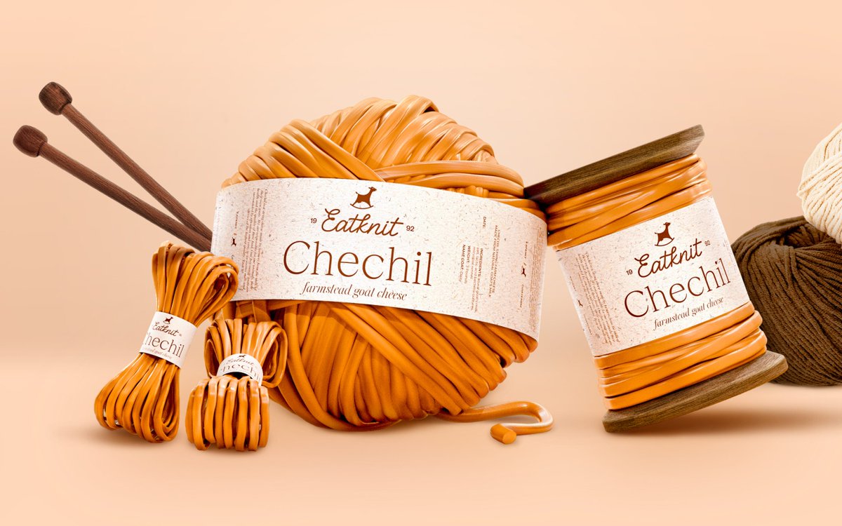 packagings's tweet image. The Chechil packaging reframes a traditional #stringcheese through a tactile, craft led concept inspired by goat cheese and #wool 

packagingoftheworld.com/.../eatknit-fa…

#packagingdesign by soul pixel