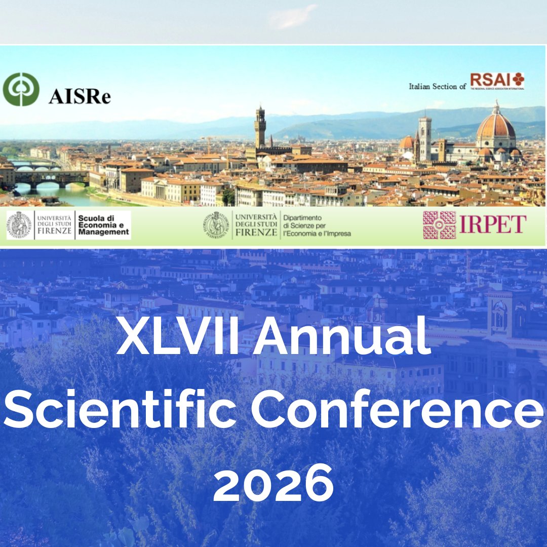 🔹XLVII Annual Scientific Conference 2026 by <a href="/SegreteriaAISRe/">AISRe</a> 

👏 #REMAKING will feature a special session titled 'Remote and hybrid working arrangements and local labour markets'

‼️Deadline for submitting abstracts is 15 January

🔗Full info
shorturl.at/RoeKe

#HorizonEU