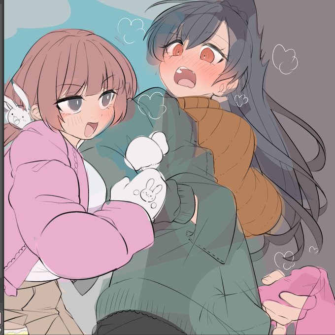 うちの子ふたなりチャレンジ後に友人と遭遇wip
この子達の新年も描きたいので頑張ります! 