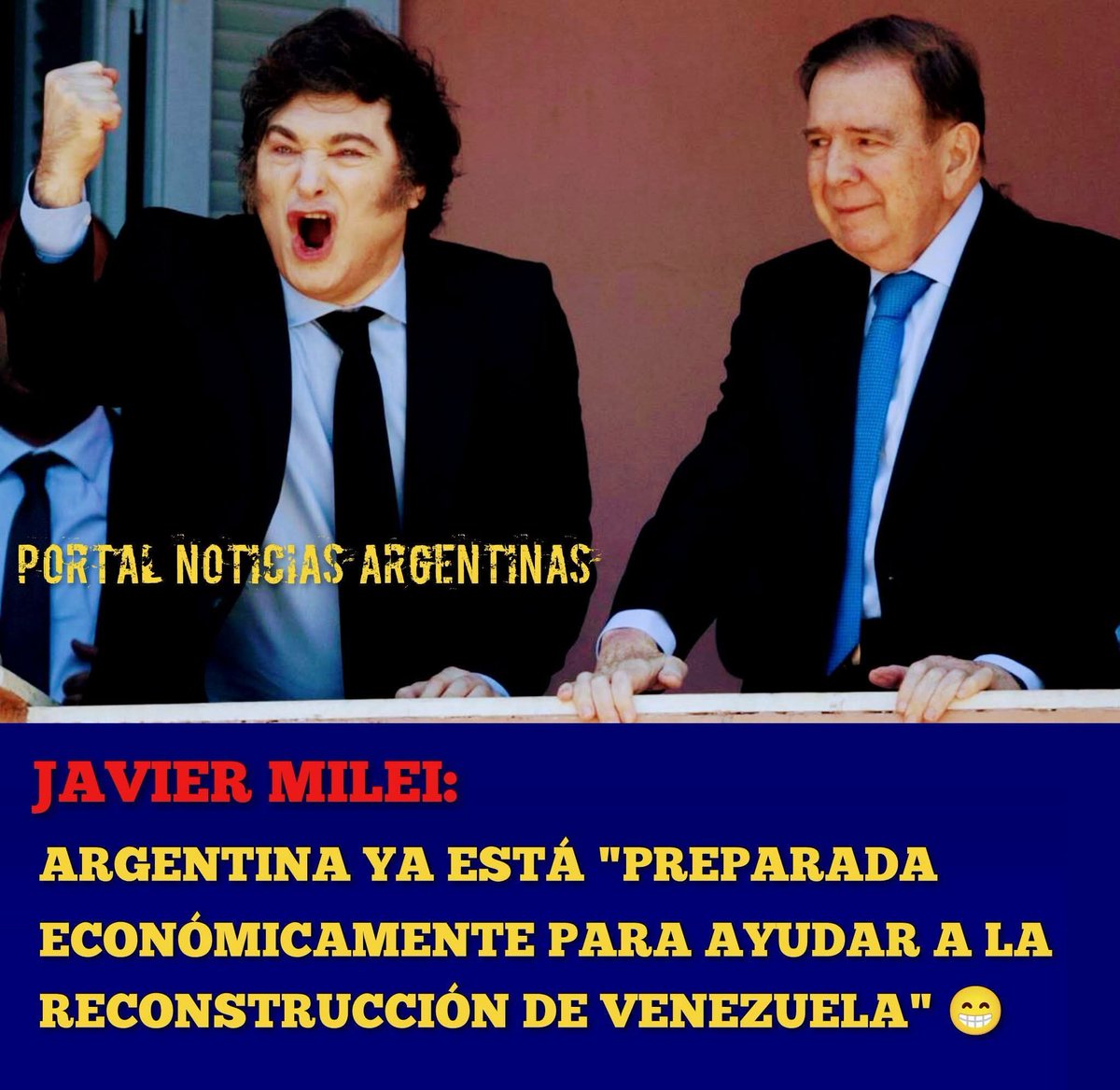 El libertario psicópata mugriento afirmó q "Argentina colaborará en todo lo q diga Estados Unidos" ante una supuesta "transición" en Venezuela, mientras "el país q gobierna se unde en la miseria, endeudado y sin producción".
Este 🤡 inútil está destruyendo Argentina‼️🗑🐀💩