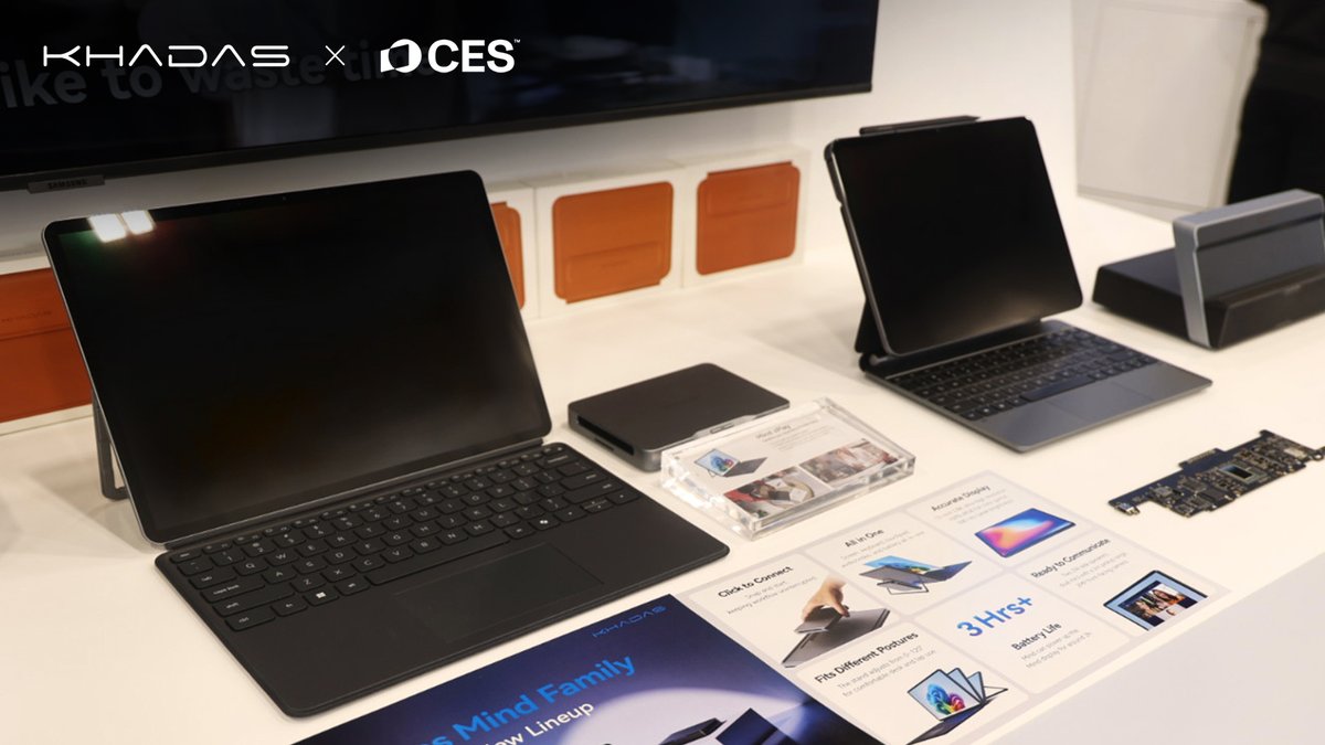khadas_official's tweet photo. Khadas at #CES2026

📍 Visit us at LVCC Central Hall | Booth 20241
We’re showcasing a range of modular computing solutions and live demos at the show.

Stop by to explore the technology and meet the team behind Khadas.
#CES2026 #Khadas #ModularComputing https://t.co/amKsruFRBk
