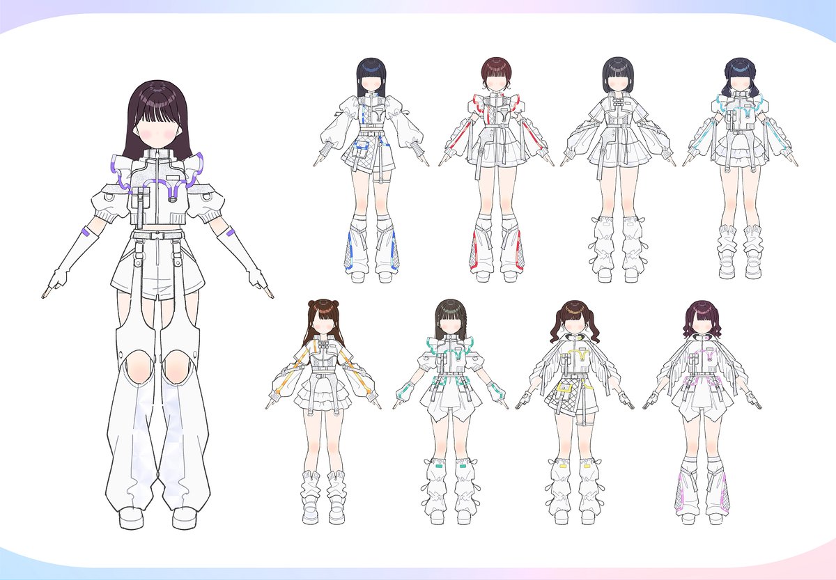 ❮ works ❯
 iLiFE!新曲『BRAVE GROOVE』
MV衣装デザインを担当しました⸝꙳

画像はデザイン画！
ここからちょっとずつ調整をして素敵に仕上げていただきました！ぜひ衣装にも注目してご覧ください⚡️

 HAL.<a href="/Heroines_works/">HAL.【ヒロインズアートラボ】</a>