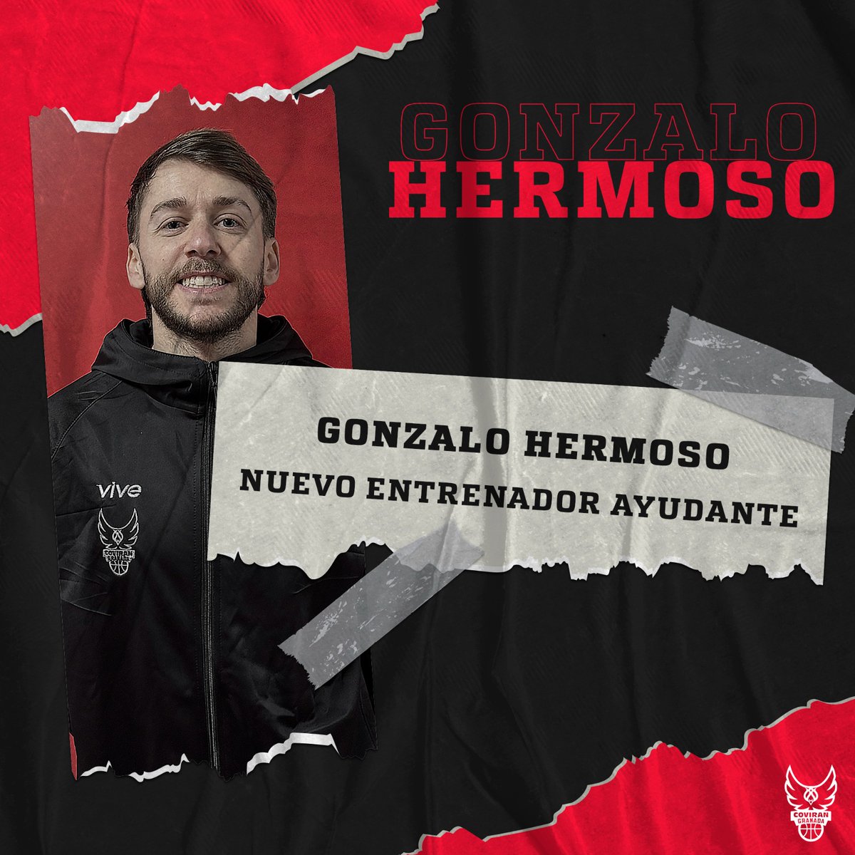 👉 Gonzalo Hermoso, nuevo entrenador ayudante de Arturo Ruiz en el <a href="/Coviran/">Covirán</a> Granada.

¡Bienvenido!

ℹ️ bit.ly/49paCkR

#ContigoFundación