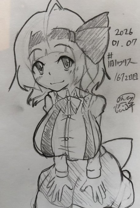 #1日1ロリス #東方 #アリス #ロリ巨乳 1672日目。 輪郭というか外側の線は太めにを意識。 健全っ!!