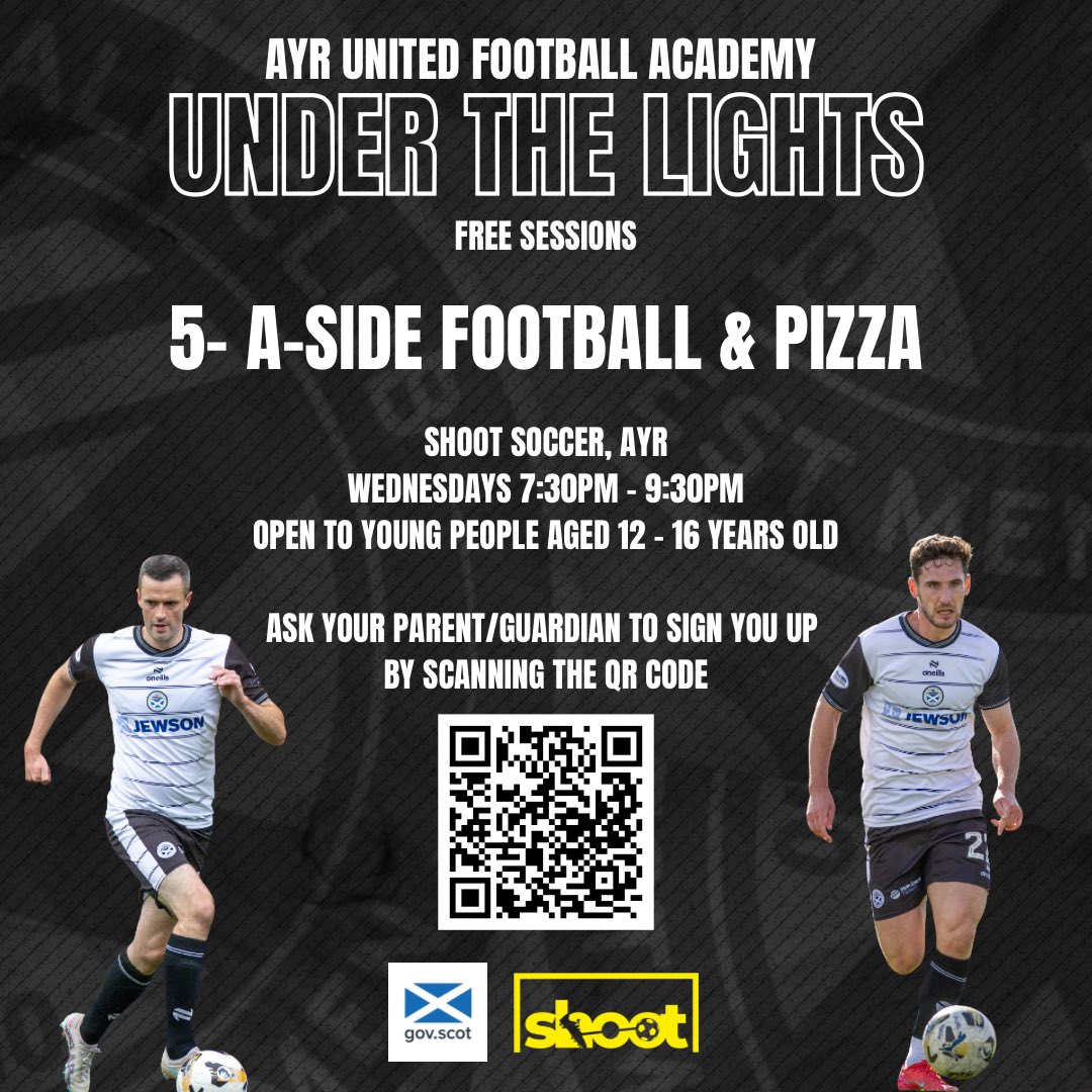 Due to the success of our Under the Lights at Shoot Soccer on a Friday, we will be starting a second night which will run on a Wednesday for young people aged 12-16 💡

Come along and join us for 5 a side football and pizza ⚽️🍕

#WeAreUnited