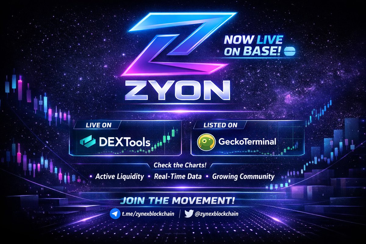 KryzonCrypto's tweet image. ZYON IS NOW LIVE ON BASE! 
The future of decentralized growth starts now!
ZYON officially listed and trading on Base Network

 Strong community + growing liquidity
 Check Chart Now
🔗 GeckoTerminal
geckoterminal.com/base/pools/0xd…

#ZYON #BaseChain #CryptoLaunch #DeFi #Altcoin #Web3 #DEX