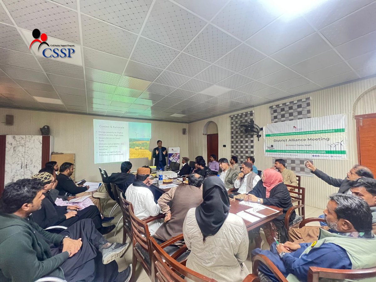 CSSPPakistan_'s tweet photo. CSSP’s Thatta &amp; Jamshoro District Forums of the Sindh Just Energy Transition Alliance brought stakeholders together to advance inclusive, people-centered energy solutions.

#JustEnergyTransition #EnergyJustice #ClimateAction #Sindh https://t.co/dude700Ptq