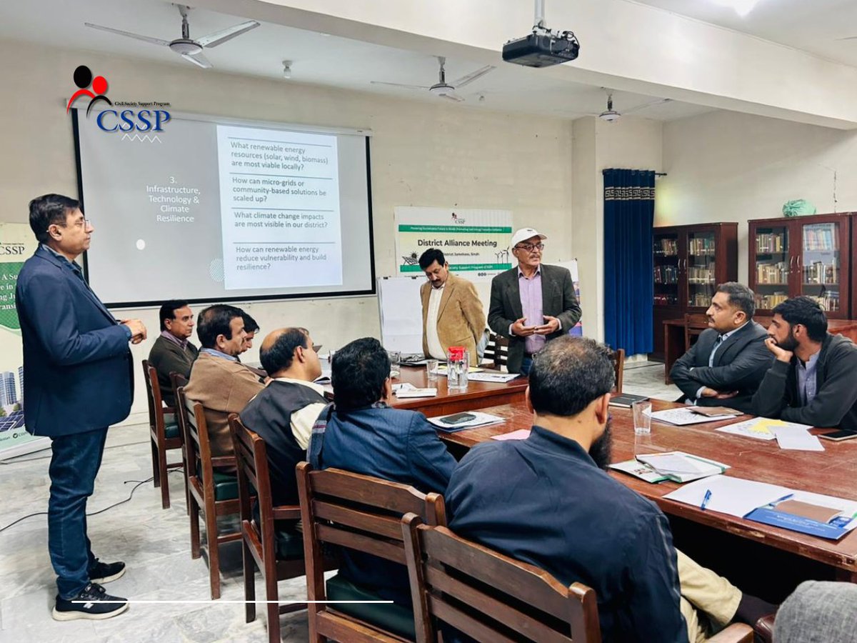 CSSPPakistan_'s tweet photo. CSSP’s Thatta &amp; Jamshoro District Forums of the Sindh Just Energy Transition Alliance brought stakeholders together to advance inclusive, people-centered energy solutions.

#JustEnergyTransition #EnergyJustice #ClimateAction #Sindh https://t.co/dude700Ptq