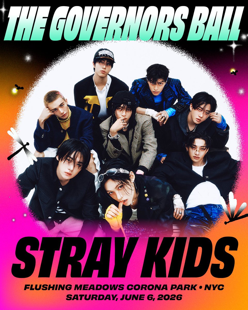 StrayKidsAddict's tweet image. [260107]

@Stray_Kids จะเข้าร่วมเทศกาลดนตรีระดับโลก The Governors Ball Music Festival ที่ Corona Park นครนิวยอร์ก ประเทศสหรัฐอเมริกา วันที่ 6 มิถุนายน 2569

โดย Stray Kids เป็นศิลปิน K-Pop กลุ่มแรกในประวัติศาสตร์ที่ได้ขึ้นแสดงในฐานะ Headliner ของงาน

#governorsball2026
#StrayKids