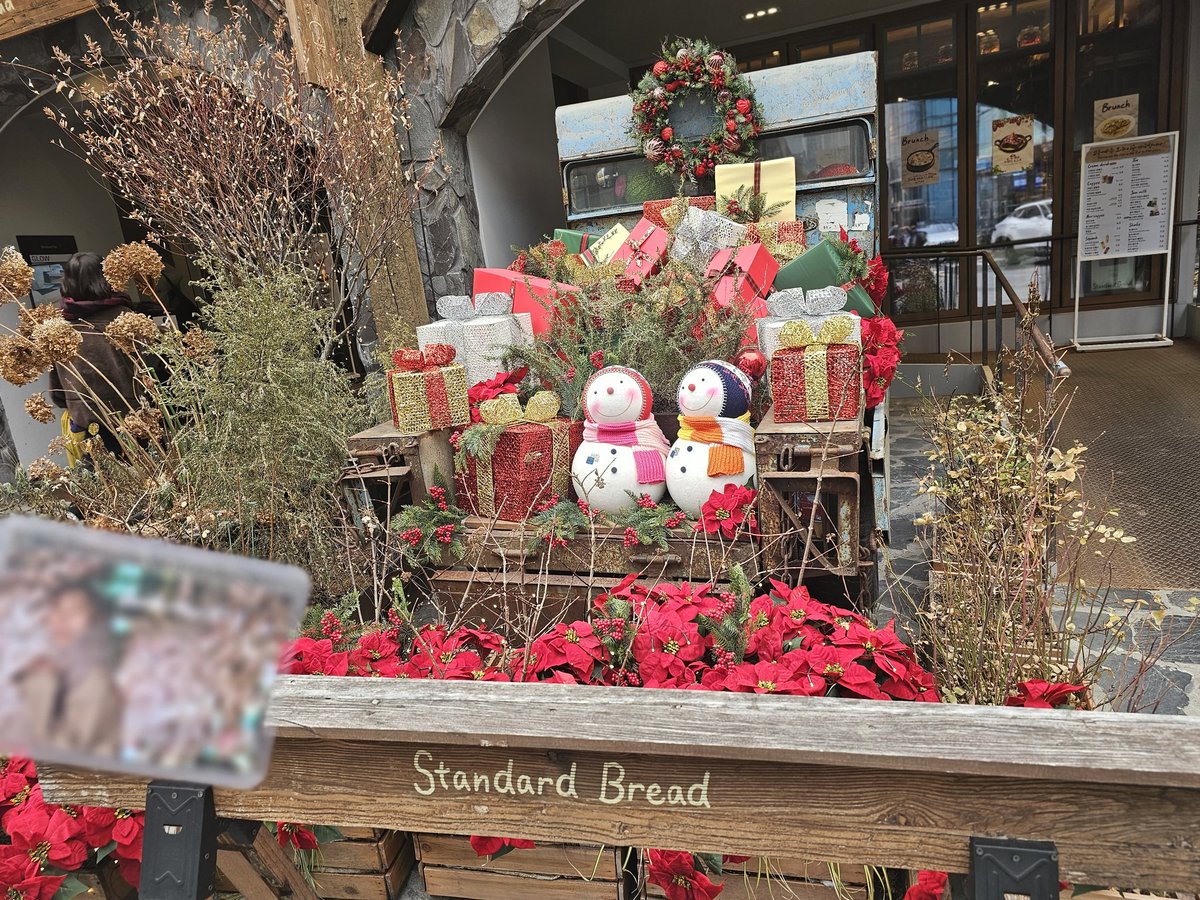 hellomyalice's tweet photo. あかりんが夏の韓国ロケで訪れたSTANDARDBREAD島山(トサン)店に行ってきた!!
ティッシュパン、塩食パン、ピスタチオフレンチトーストどれも超美味しかった!ドリンクも店員さんにSTANDARD SPANNERだって教えてもらって飲んだ!クリスマスの飾りがあったからあかりんにお裾分け❤️
#須田亜香里
@dasuwaikaa https://t.co/rZKPaFlVRj