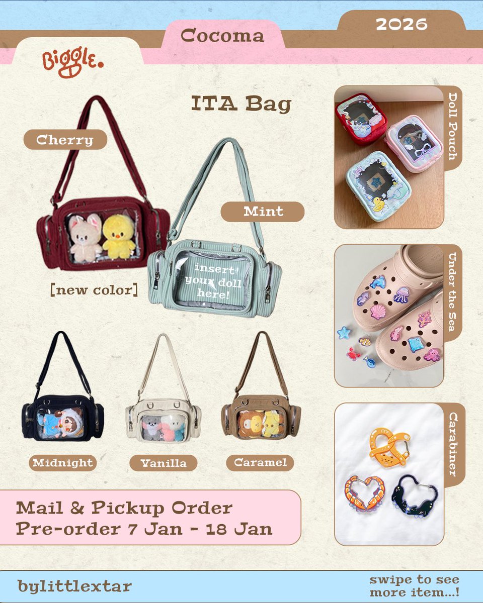 bylittlextar's tweet image. #Cocoma4 &amp;amp; #Biggledot Catalogue
— Mail Order, Pickup Order, and OTS
 — Original Art, Ghibli, ITA Bag, etc

⭐️ Biggle.2 [50]
⭐️ Cocoma4 [A30-A32]
⭐️ PO until 18 Jan
Order here: bit.ly/bylittlextarPO

— check 🧵 for details

[💗 &amp;amp; 🔁 appreciated] 
 #Cocoma4Catalogue