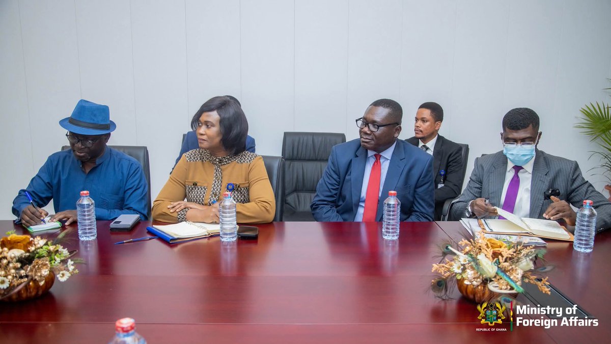 rainbow875radio's tweet photo. Foreign Affairs Minister Samuel Okudzeto Ablakwa hosted UK's High Commissioner, Christian Rogg, at the Ministry of Foreign Affairs, where the two strengthened bilateral ties and identified priority areas for cooperation in 2026, including security, trade, health, and education. https://t.co/CsBYZzqeC1