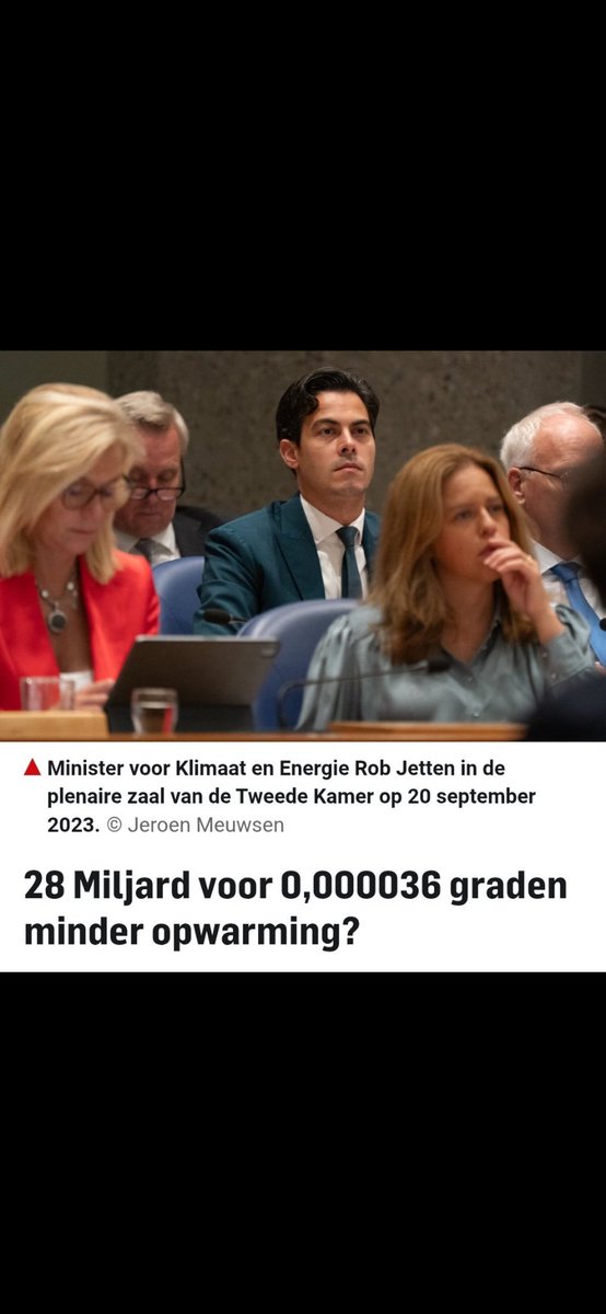 Die kut Jetten. 28 miljard belastinggeld ingezet om de opwarming tegen te gaan. Gevolg; code oranje, 800 vluchten geschrapt en NS rijdt beperkt. Wanneer sturen ze al die idioten terug naar het Pieter Baan centrum?